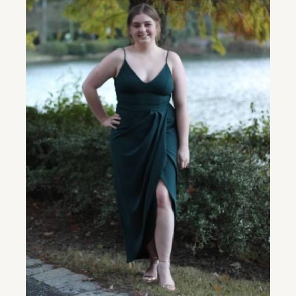 NWT BHLDN CARON EMERALD GREEN DRESS SIZE 24 - Picture 16 of 16
